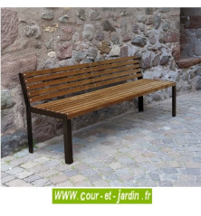 Banc de jardin SELEKT bois et métal