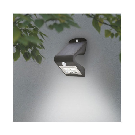 Applique solaire Extérieur 2 pièces Lampe murale LED Blanc Chaud 3000K Pour  Cour Jardin Couloir Terrasse Proche Mur Pathway Patio Villa Noir