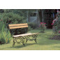 Banc de jardin en bois, et fonte : Lorraine - (150cm)