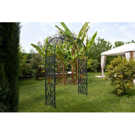 Arche avec treillis Bois de pin vert imprégné - ARCHES DE JARDIN