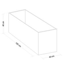 BAC à fleurs en Béton Fibré Hydrofuge- 80x25x25