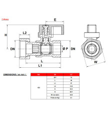 Vanne écrou libre M/F 1/2"