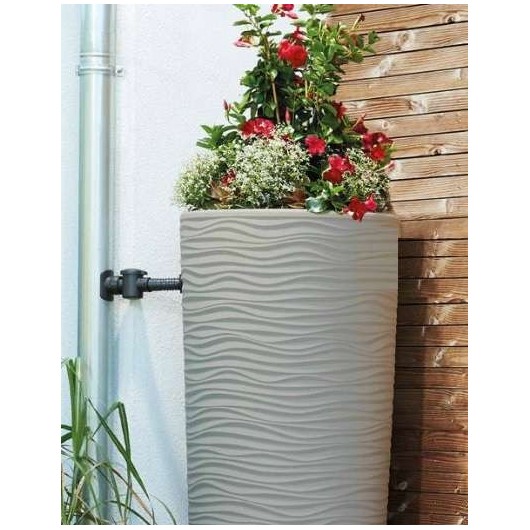 Récupérateur d'eau de pluie 300 litres, 2 en 1, avec bac fleurs, GRAF