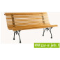 Banc de jardin bois: Campos, pieds fonte - (150cm)