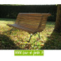 Banc de jardin bois: Campos, pieds fonte - (150cm)