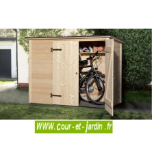 Abri bois multi usage vélos et poubelles