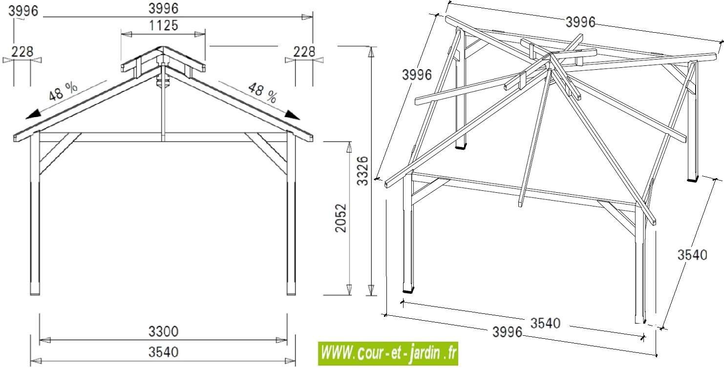 Tonnelle terrasse, tonnelle en bois, pergola bois en kit, tonnelle bois